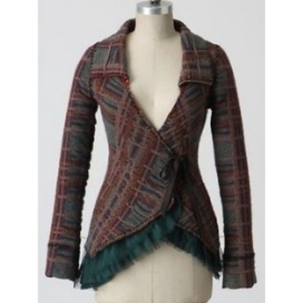 Anthropologie Sparrow Tulle Cardigan Sweater